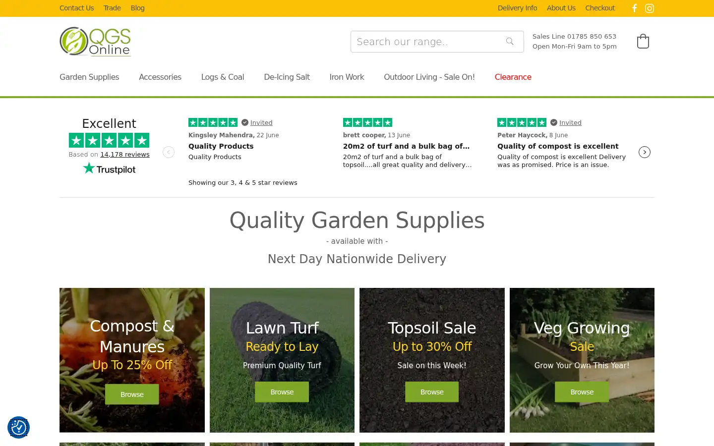 Screenshot of qualitygardensupplies.co.uk