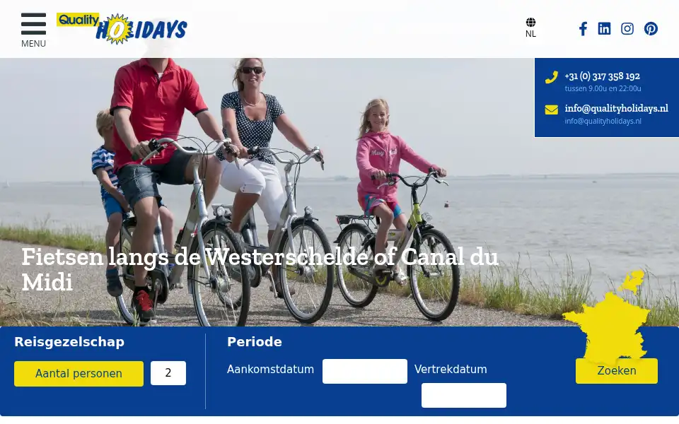 Screenshot of qualityholidays.nl
