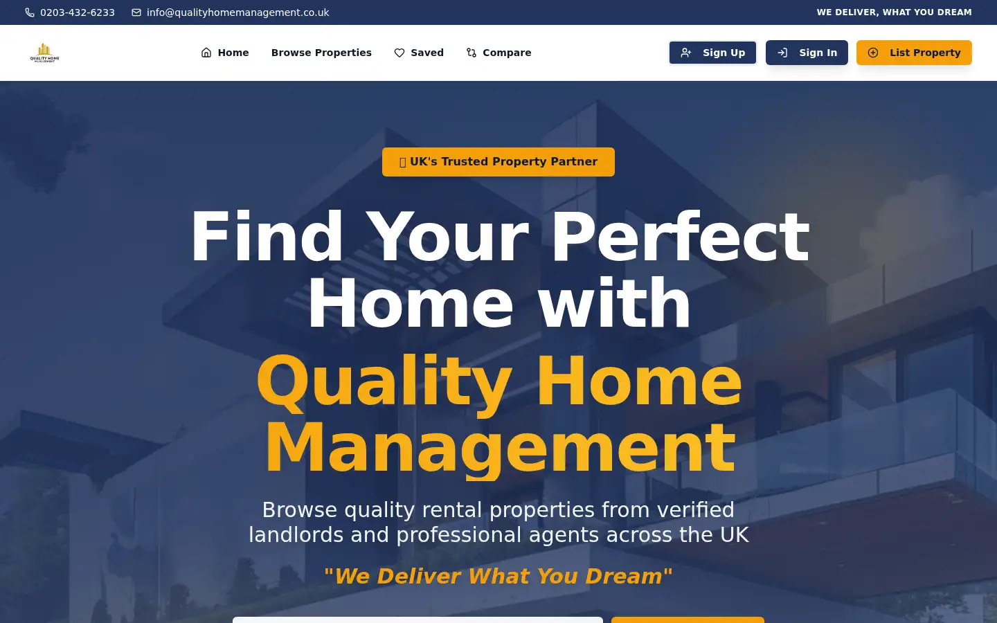 Screenshot of qualityhomemanagement.co.uk