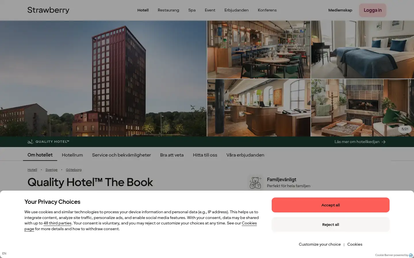 Screenshot of qualityhotel.se