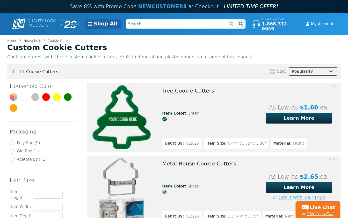 Screenshot of qualitylogoproducts.com