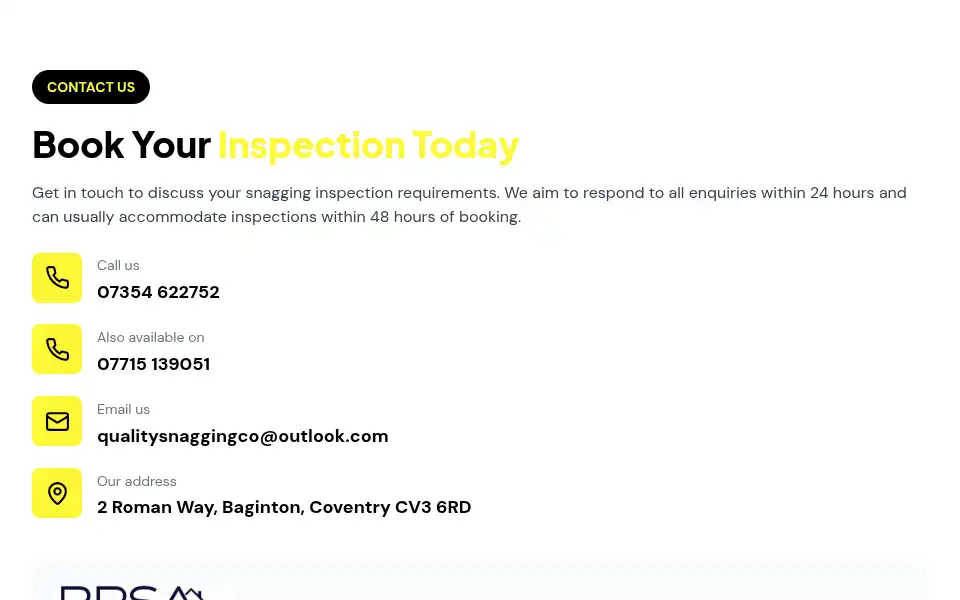 Screenshot of qualitysnaggingcompany.co.uk