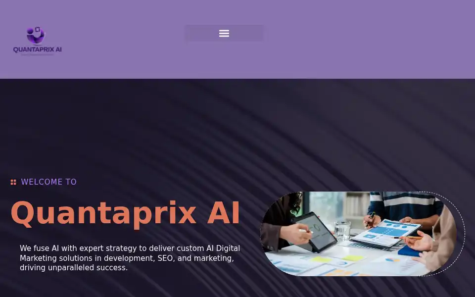 Screenshot of quantaprixai.com