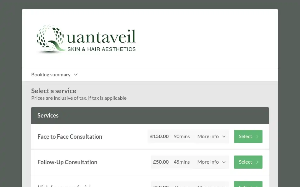 Screenshot of quantaveil.com