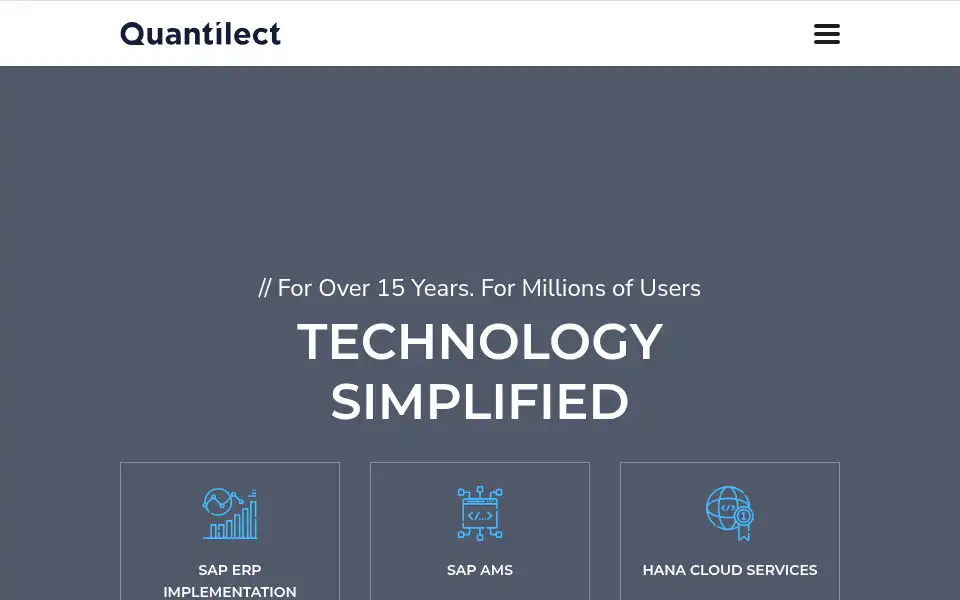 Screenshot of quantilect.com