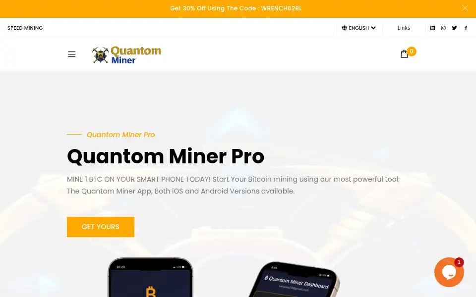 Screenshot of quantommining.com
