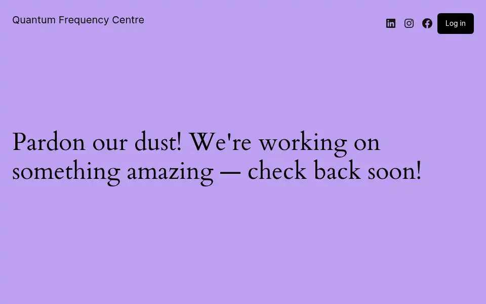 Screenshot of quantumfrequencycentre.co.uk