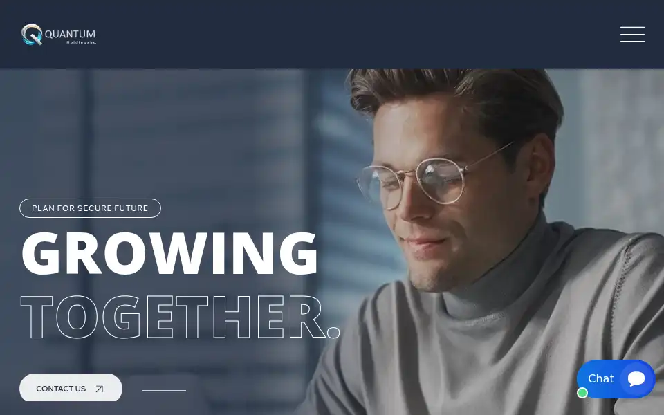 Screenshot of quantumholdingsinc.com