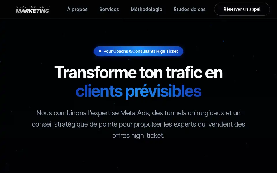 Screenshot of quantumleapmarketing.ca