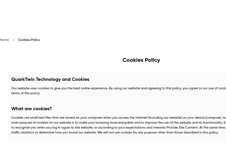 Screenshot of quarktwin.com