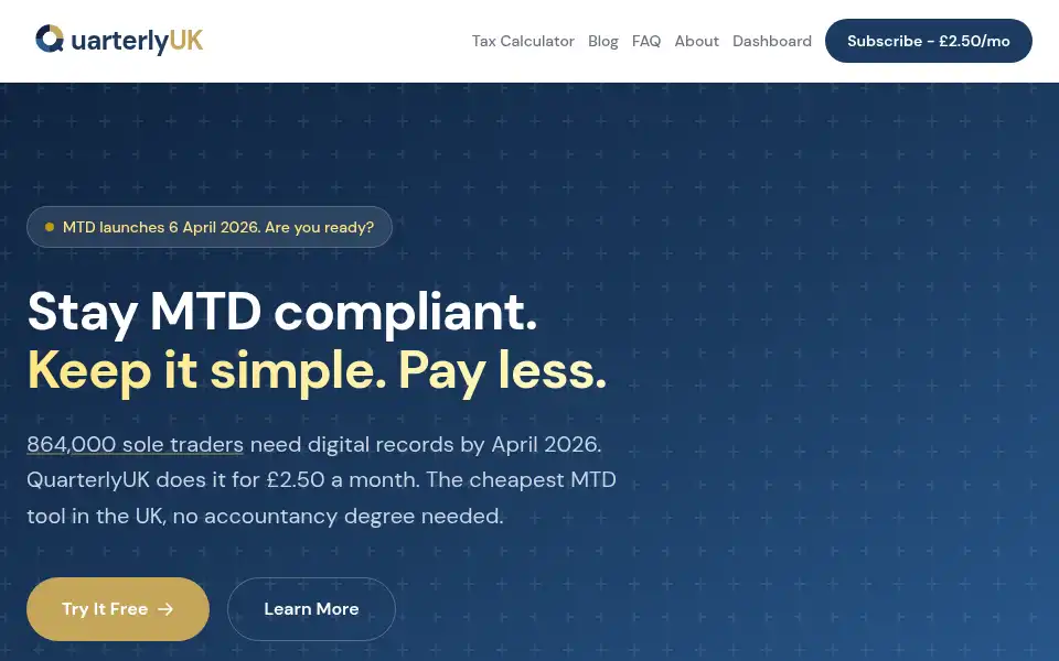 Screenshot of quarterlyuk.com