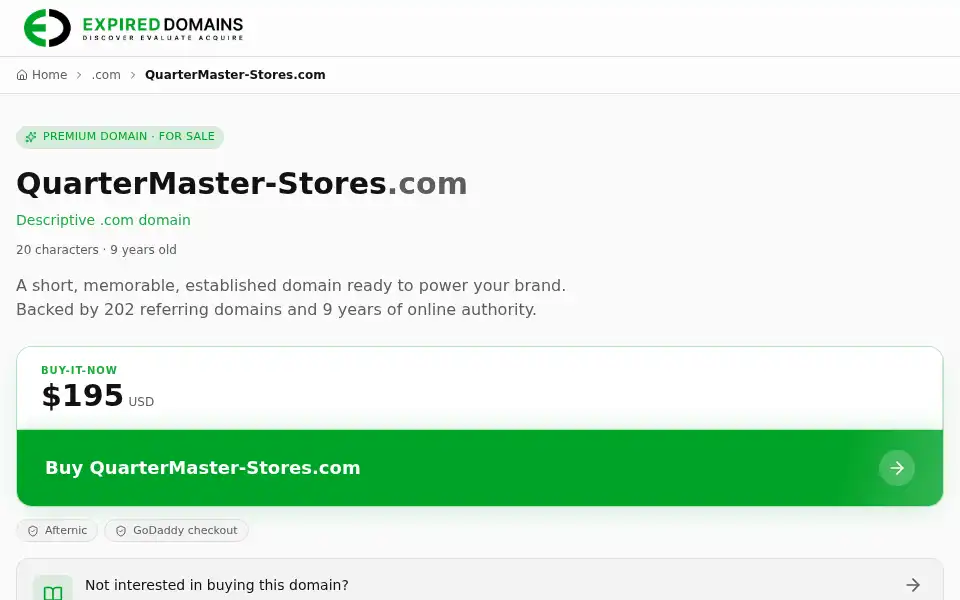 Screenshot of quartermaster-stores.com