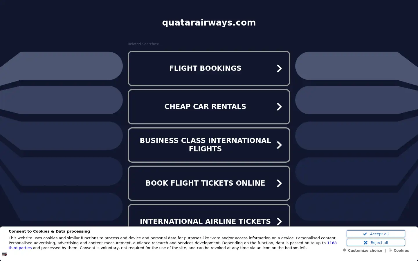 Screenshot of quatarairways.com