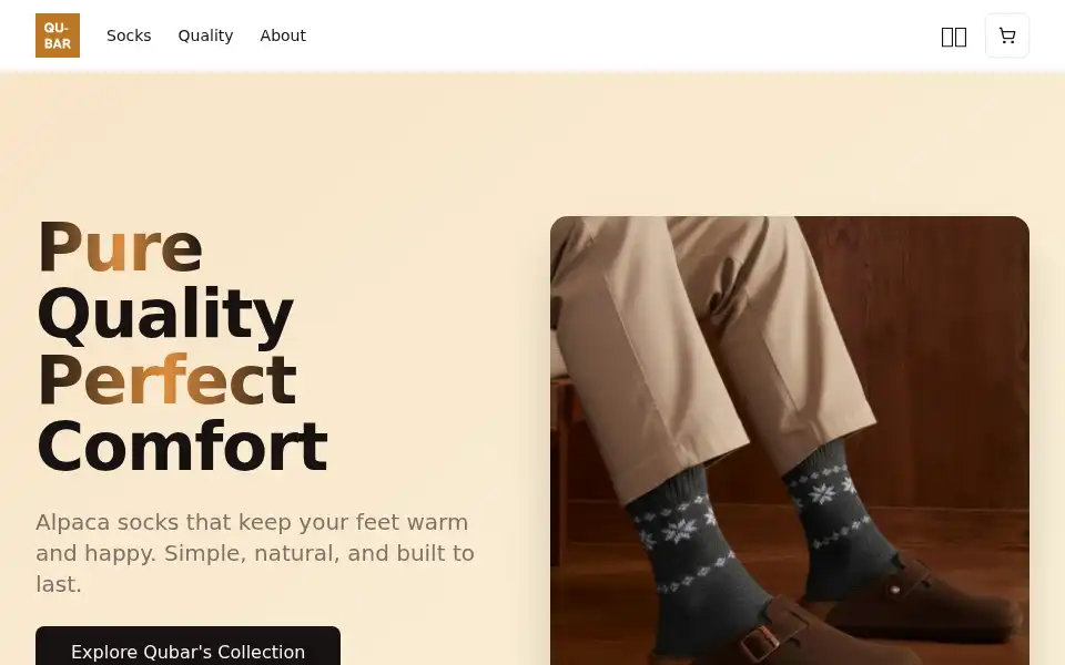 Screenshot of qubar.store