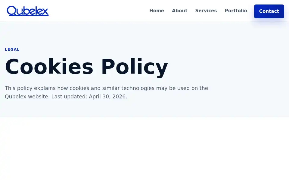 Screenshot of qubelex.com