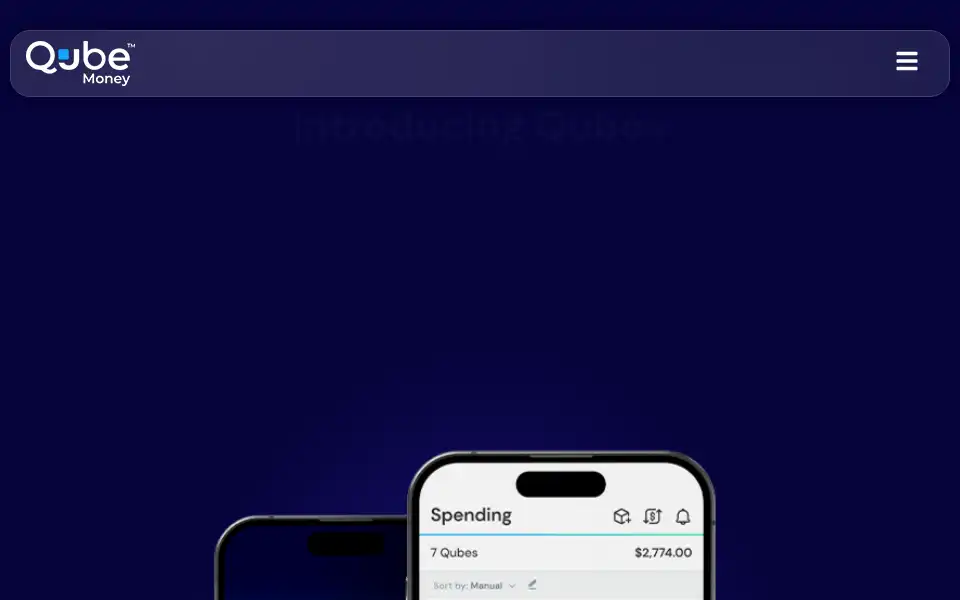 Screenshot of qubemoney.com