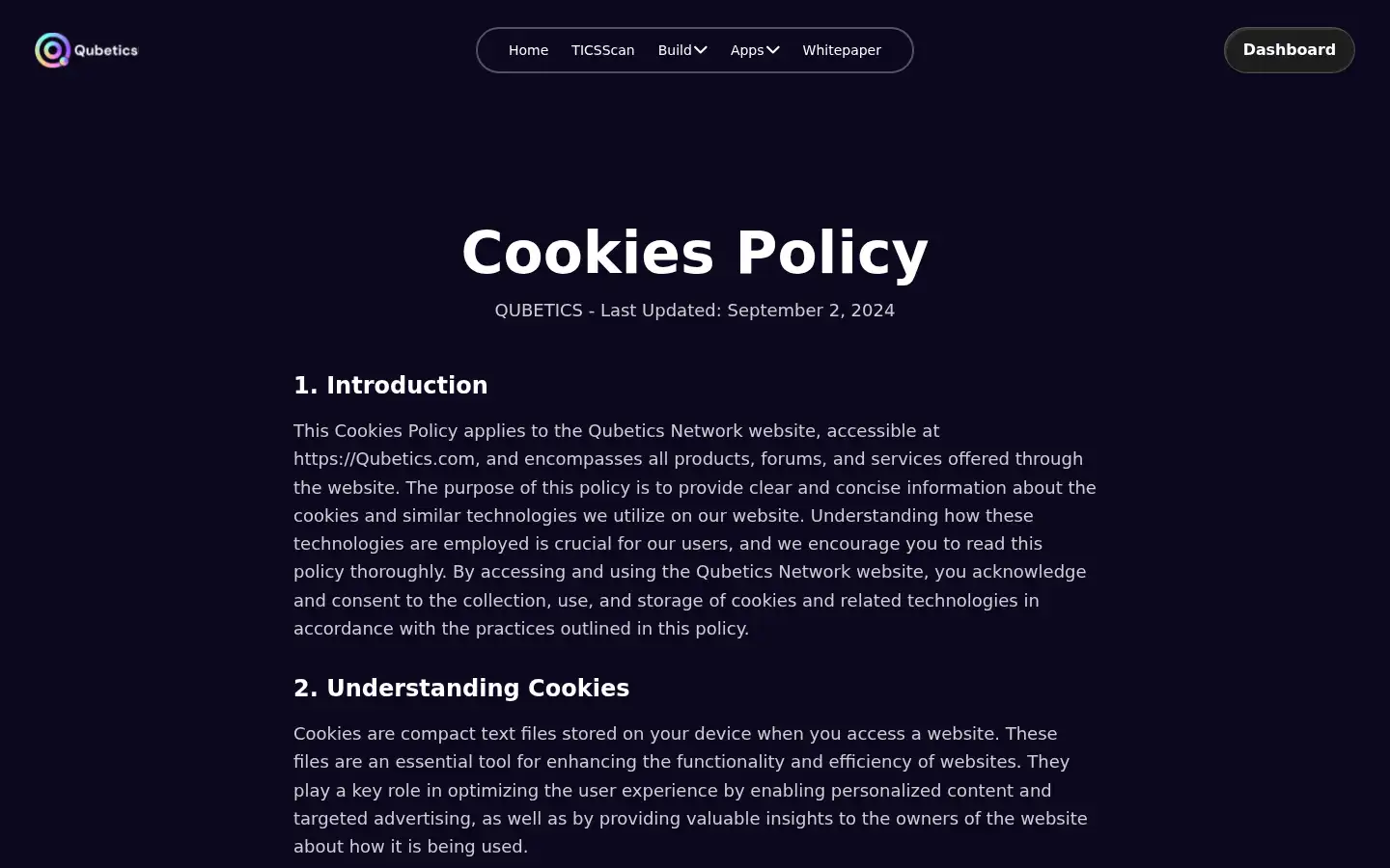 Screenshot of qubetics.com