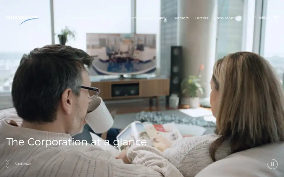 Screenshot of quebecor.com