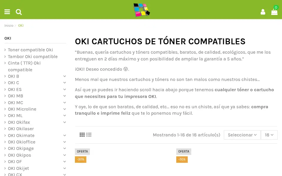 Screenshot of quecartucho.es