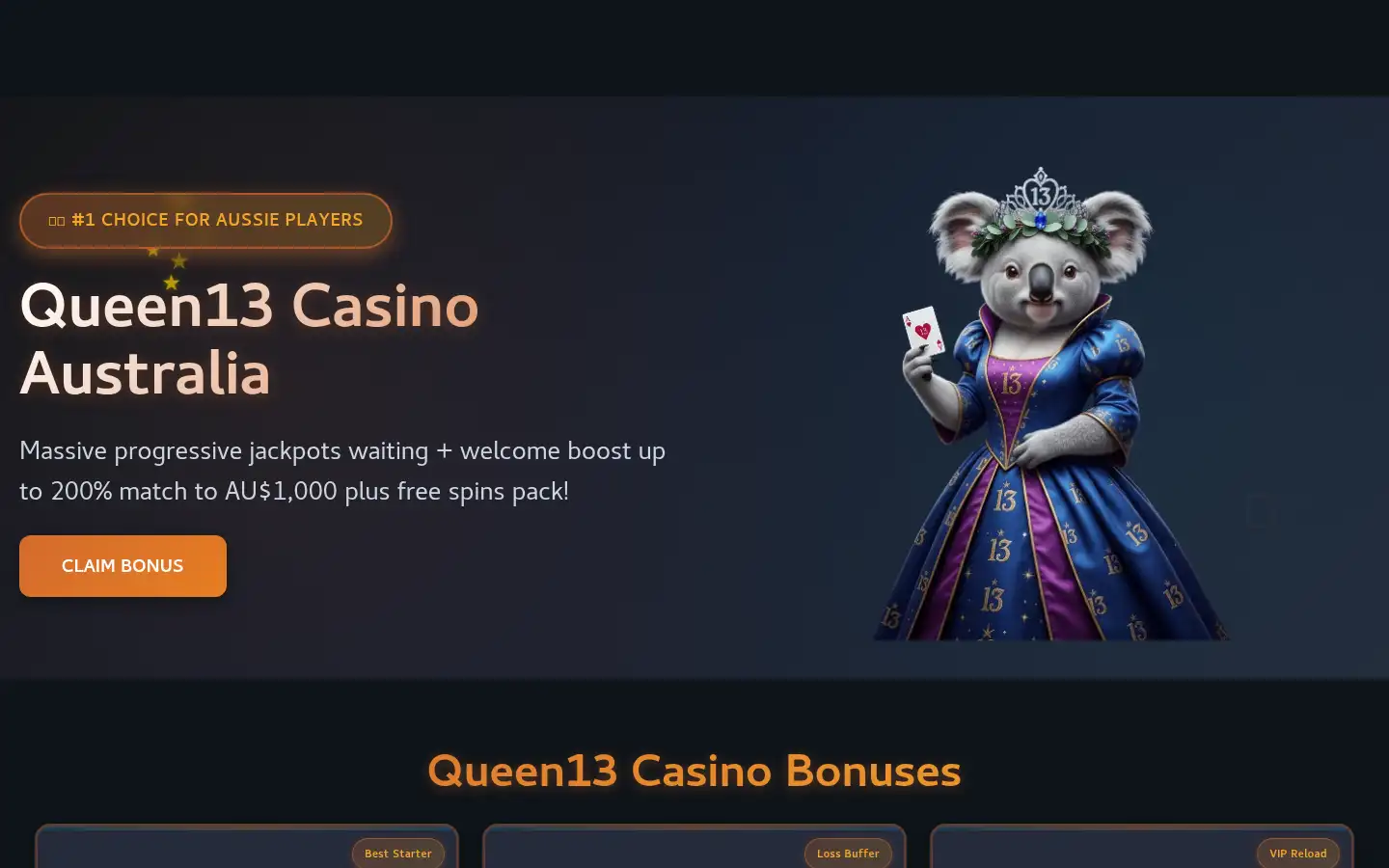 Screenshot of queen13-casino.com
