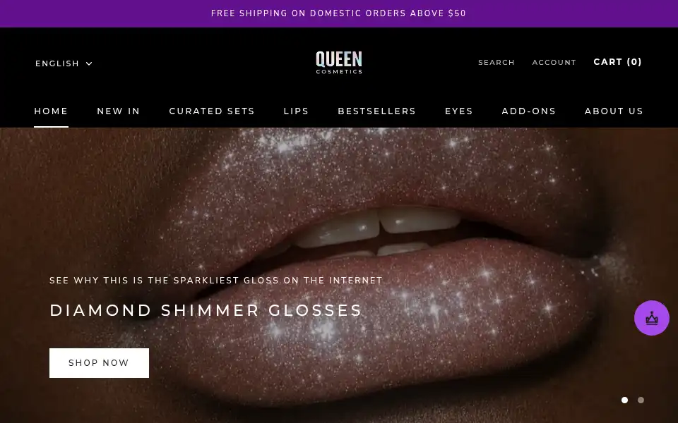 Screenshot of queencosmetics.store
