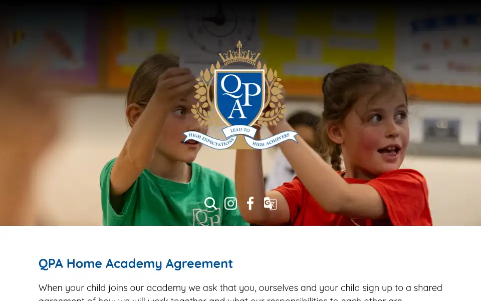 Screenshot of queenspark-academy.co.uk