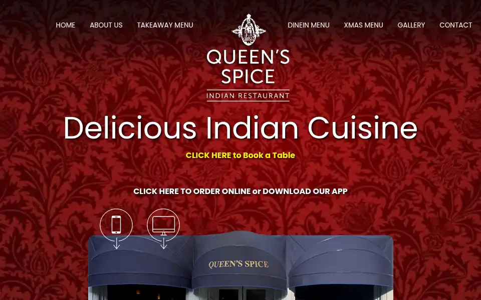 Screenshot of queensspice.co.uk