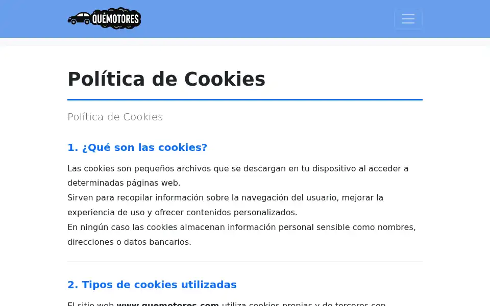 Screenshot of quemotores.com