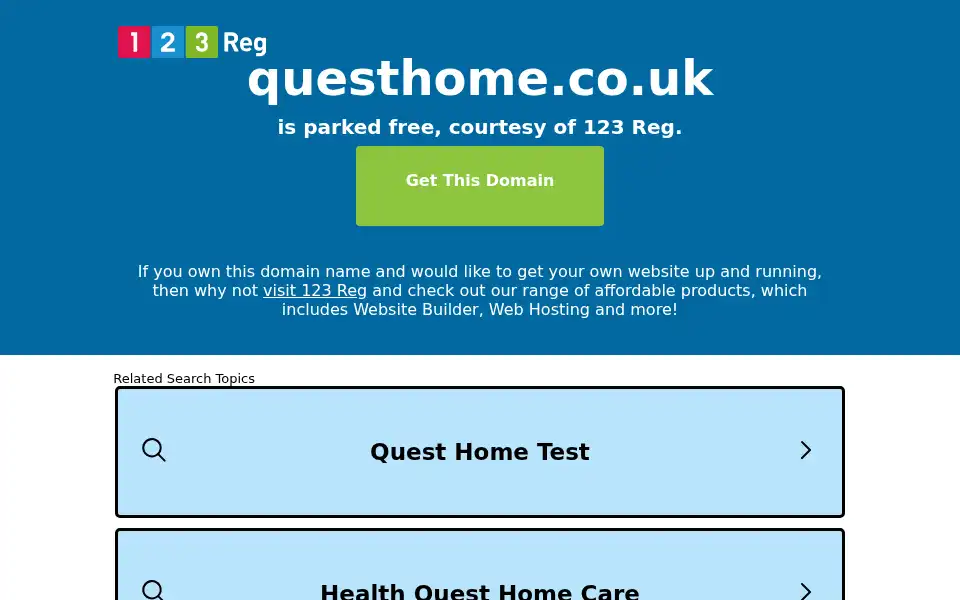 Screenshot of questhome.co.uk