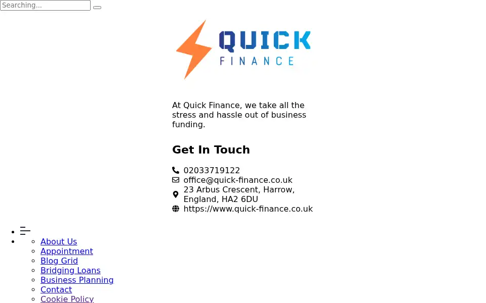 Screenshot of quick-finance.co.uk