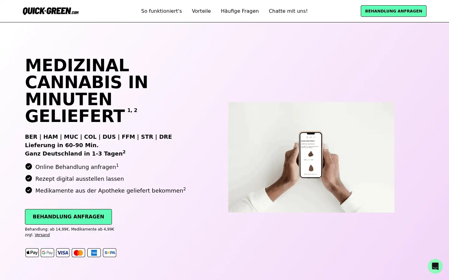 Screenshot of quick-green.com