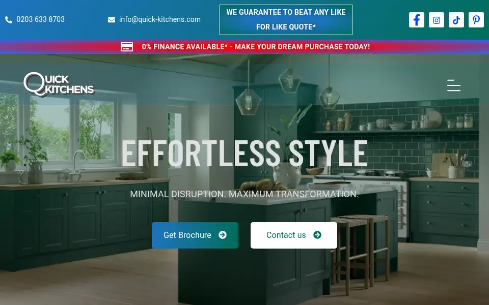 Screenshot of quick-kitchens.com