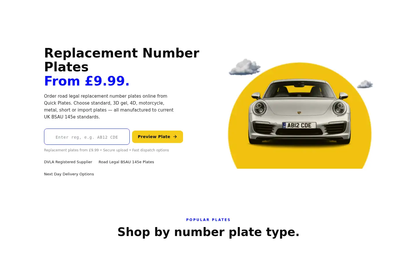 Screenshot of quick-plates.co.uk