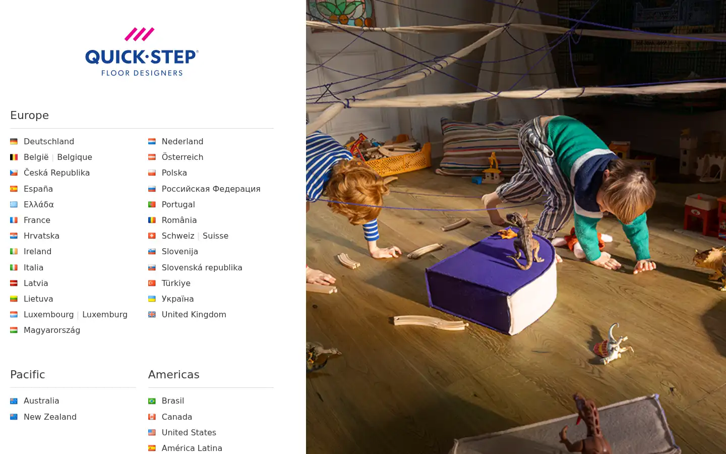 Screenshot of quick-step.com