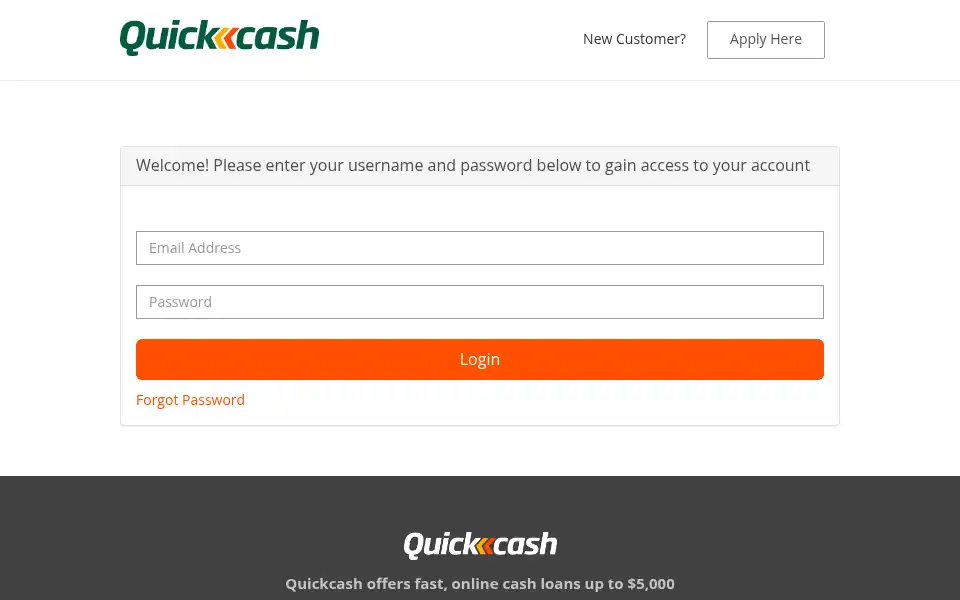 Screenshot of quickcash.com.au
