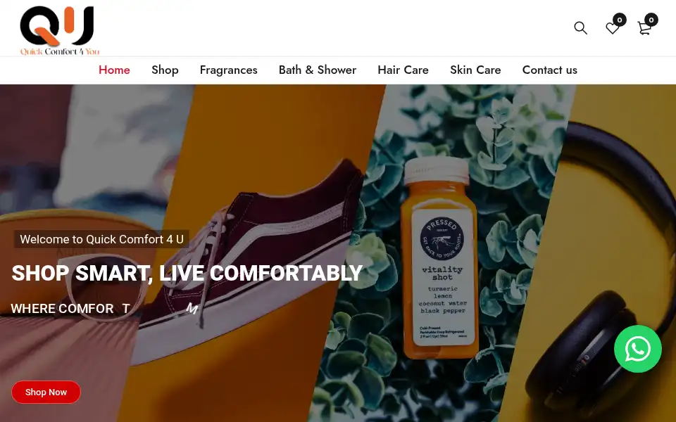 Screenshot of quickcomfort4u.com