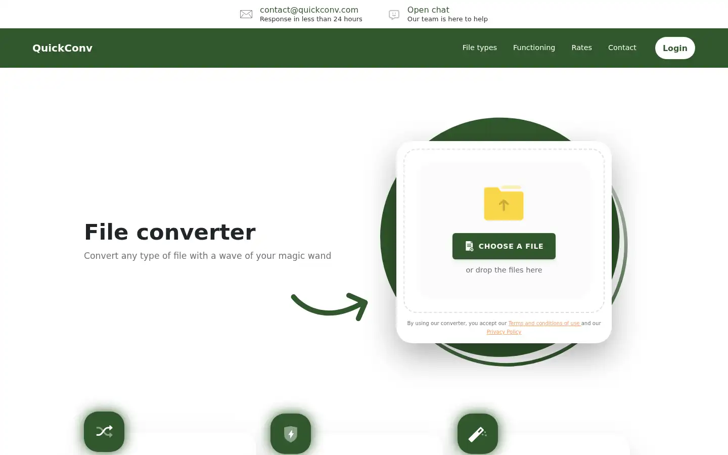 Screenshot of quickconv.com