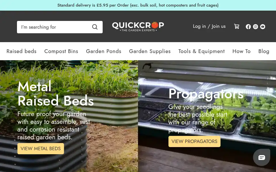 Screenshot of quickcrop.co.uk