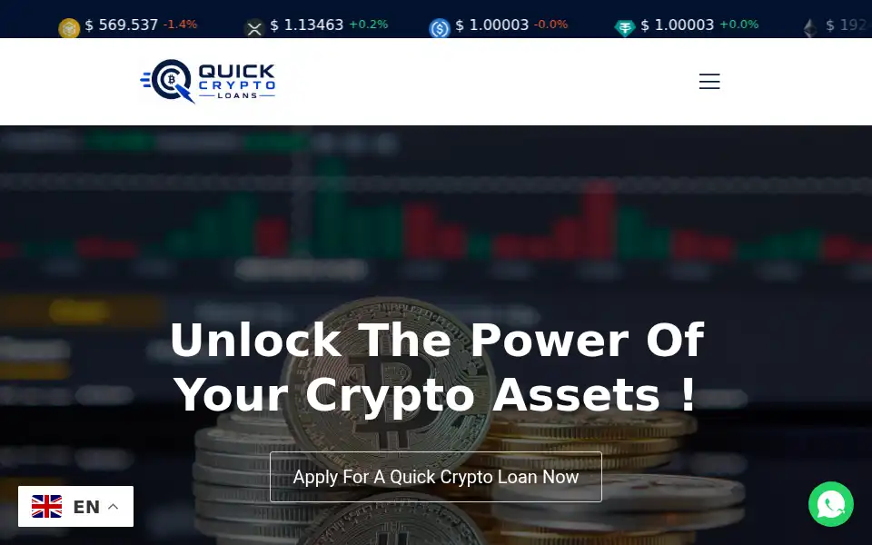 Screenshot of quickcryptoloans.com