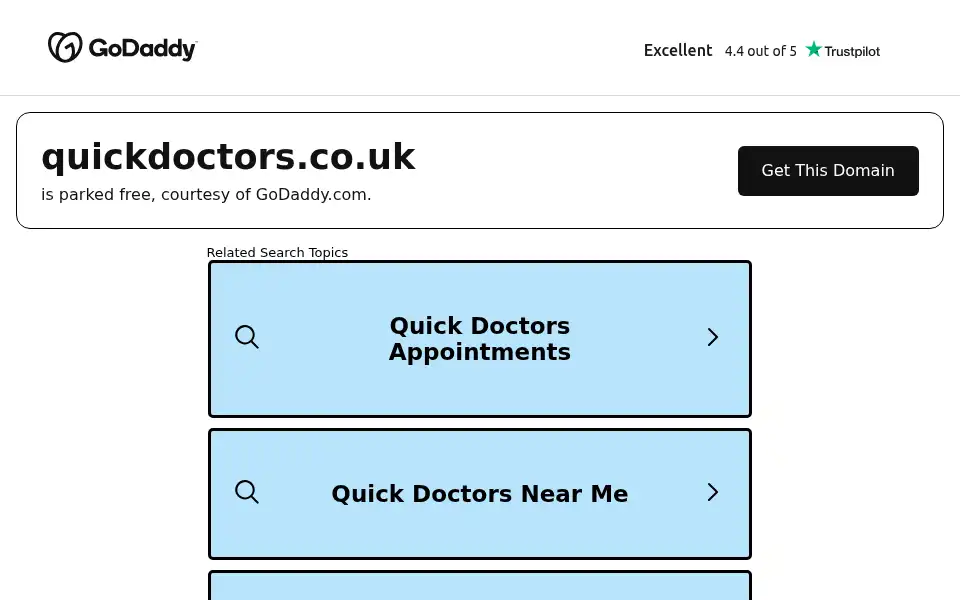 Screenshot of quickdoctors.co.uk