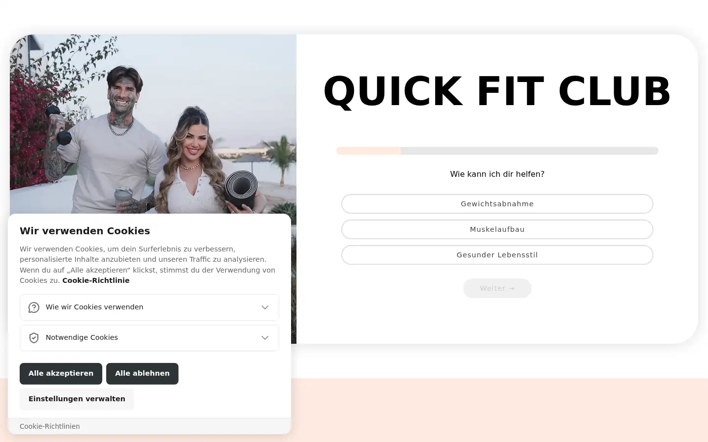 Screenshot of quickfitclub.de