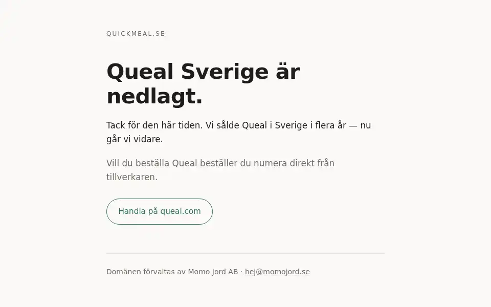 Screenshot of quickmeal.se