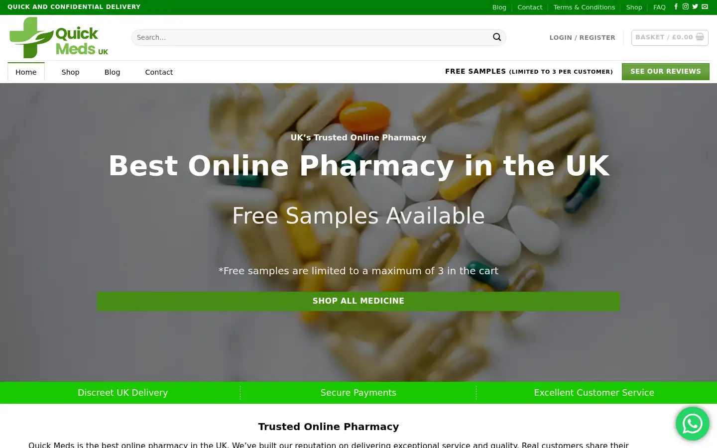 Screenshot of quickmedsuk.is