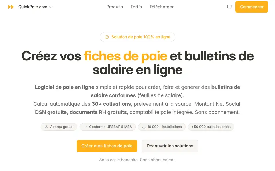 Screenshot of quickpaie.com