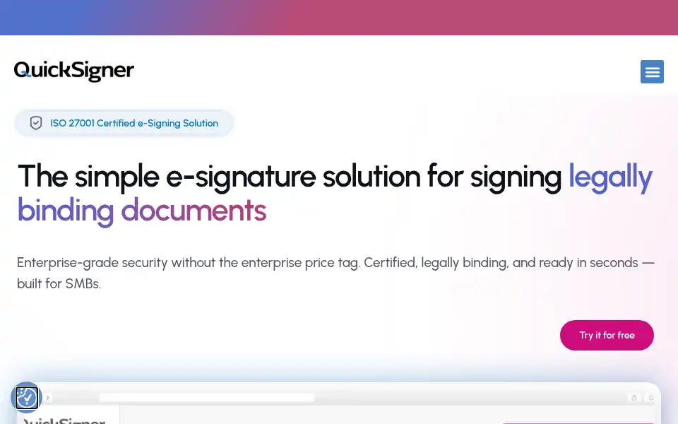 Screenshot of quicksigner.com