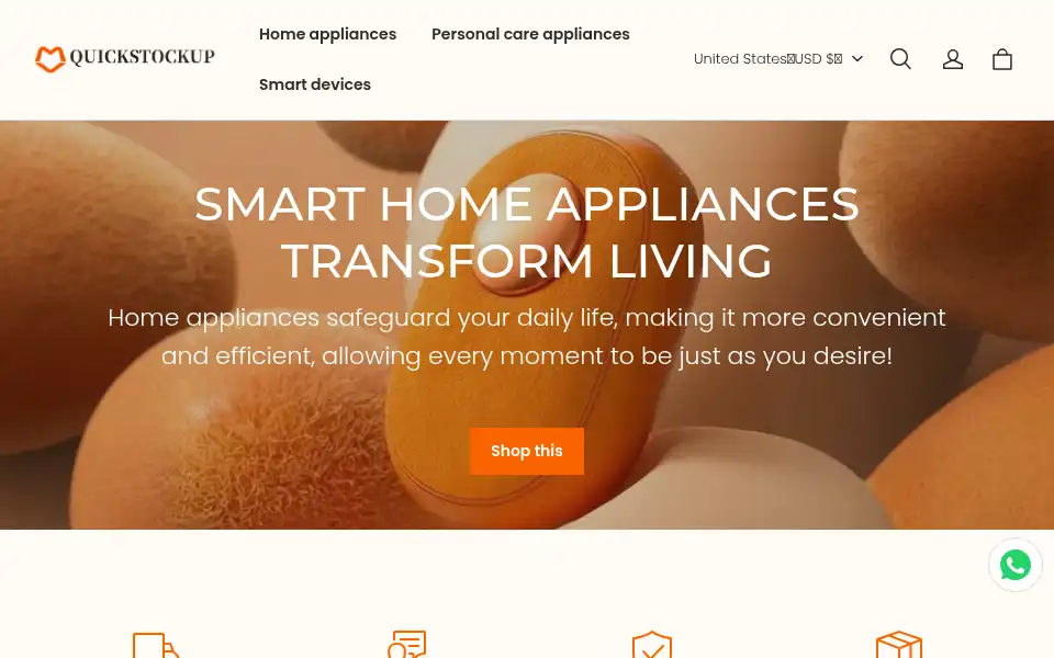 Screenshot of quickstockup.com