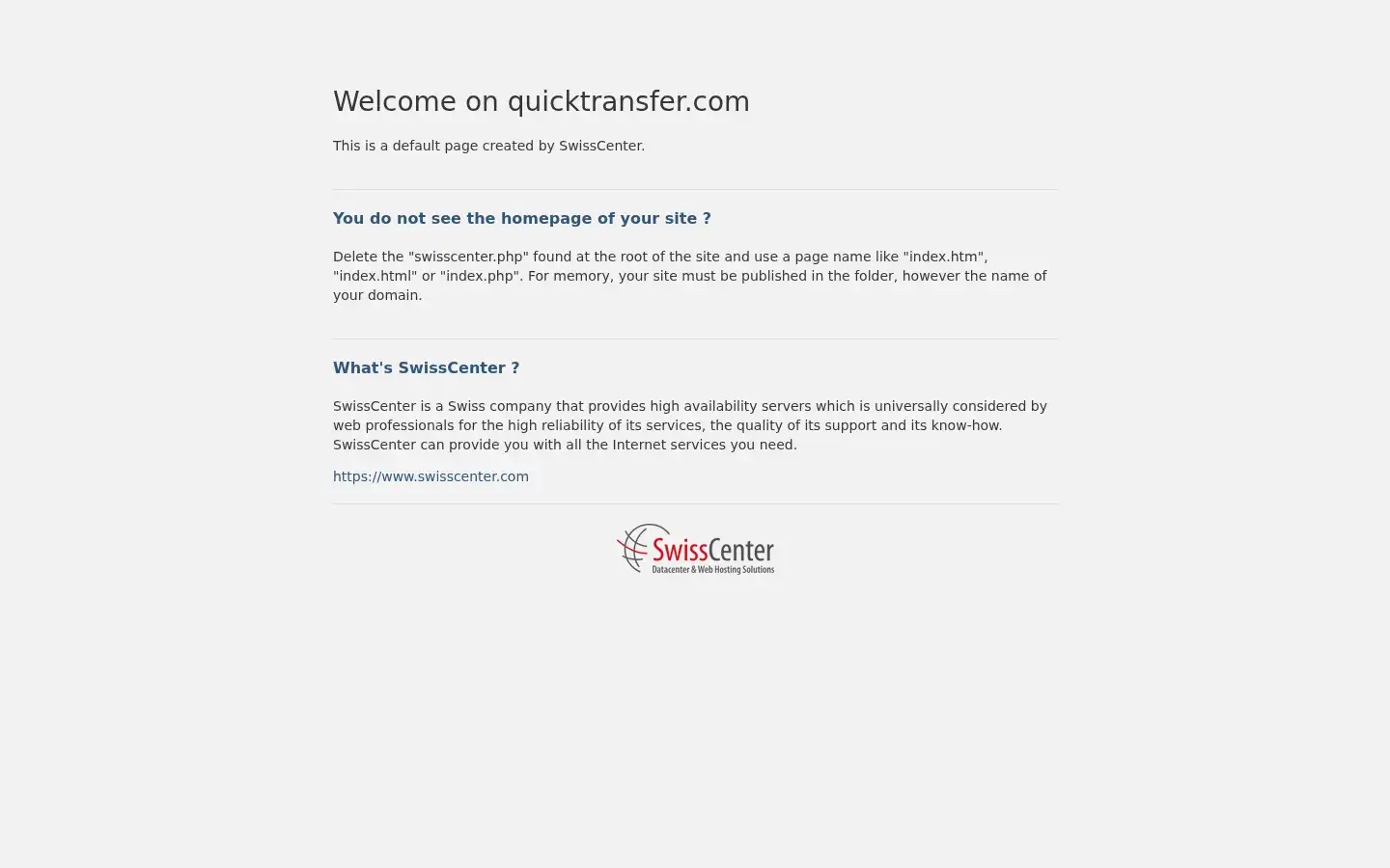 Screenshot of quicktransfer.com