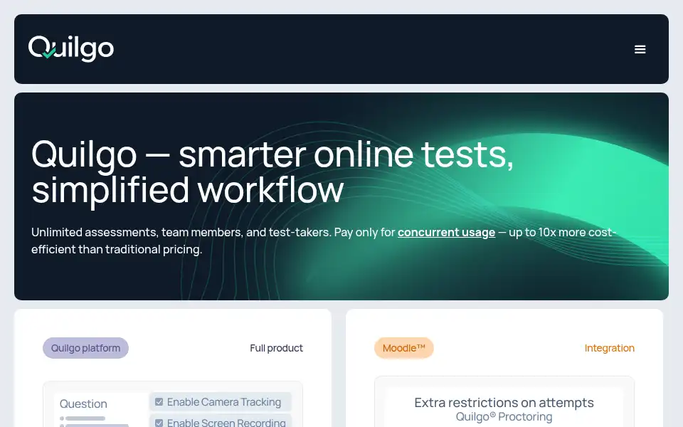 Screenshot of quilgo.com