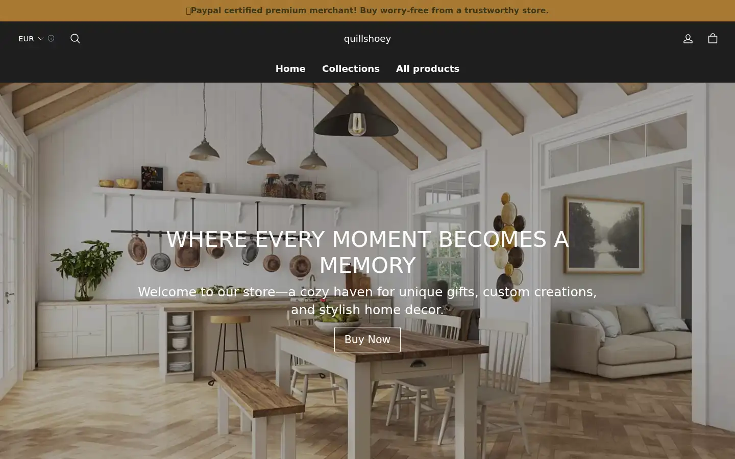 Screenshot of quillshoe.com