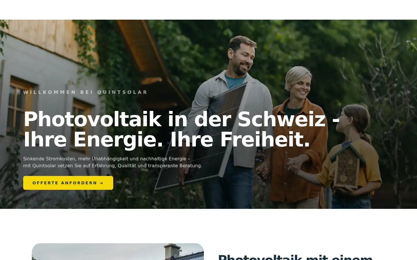 Screenshot of quintsolar.com